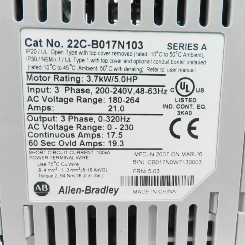 Allen Bradley 22C-B017F103